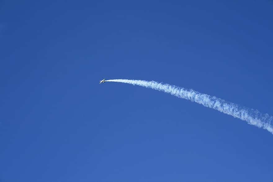 αεροπορική επίδειξη, οθόνη αέρα, αερόμπικ, αεροπορία, Ταχύτητα, διαδρομή καπνού, μπλε, αεροπλάνο, πέταγμα, αεροσκάφος, κόλπο