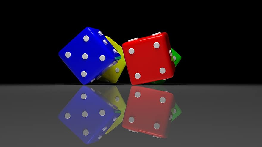 oportunitat, joc, daus, casino, oci, sort, escriptori, cub, risc, pòquer, diversió