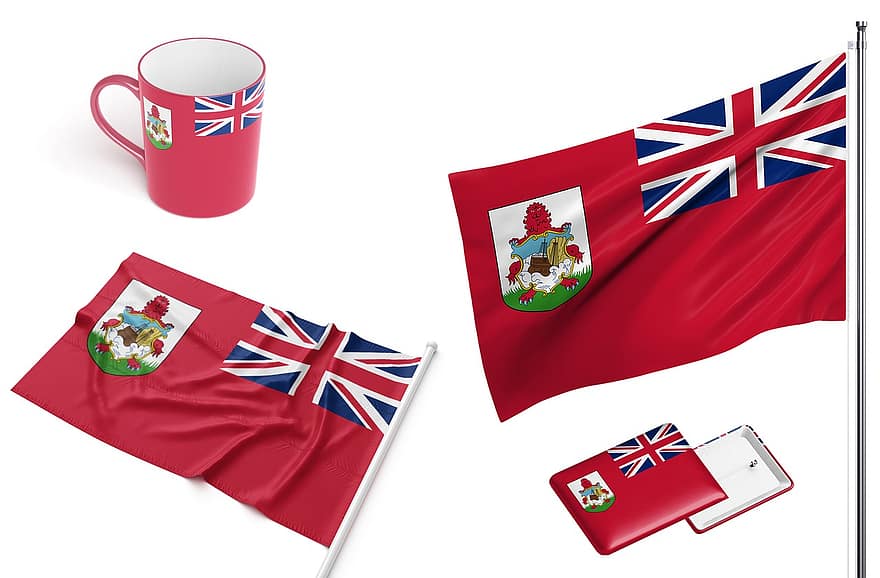 Spojené království, závislý, vlajka, národnost, pohár, design