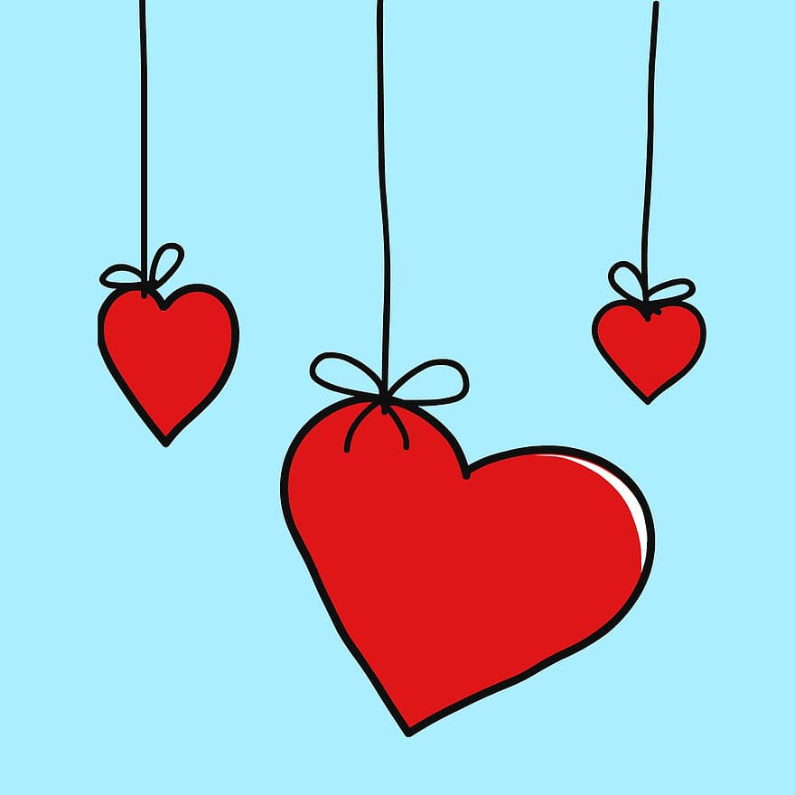 kærlighed, hjerte, hjerter, romantik, valentinsdag, roman, symbol, følelser, elskere, par, vektor