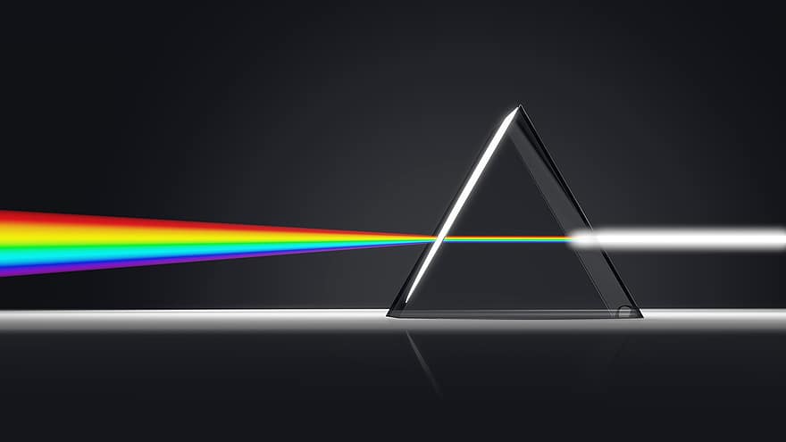 prisma, cahaya, spektrum, optik, Pelangi, kaca, warna, makro, merapatkan