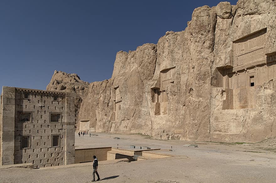 Накш-е Ростам, шираз, некрополь, Стародавня археологічна пам'ятка, Іран, іранська архітектура, провінція фарс