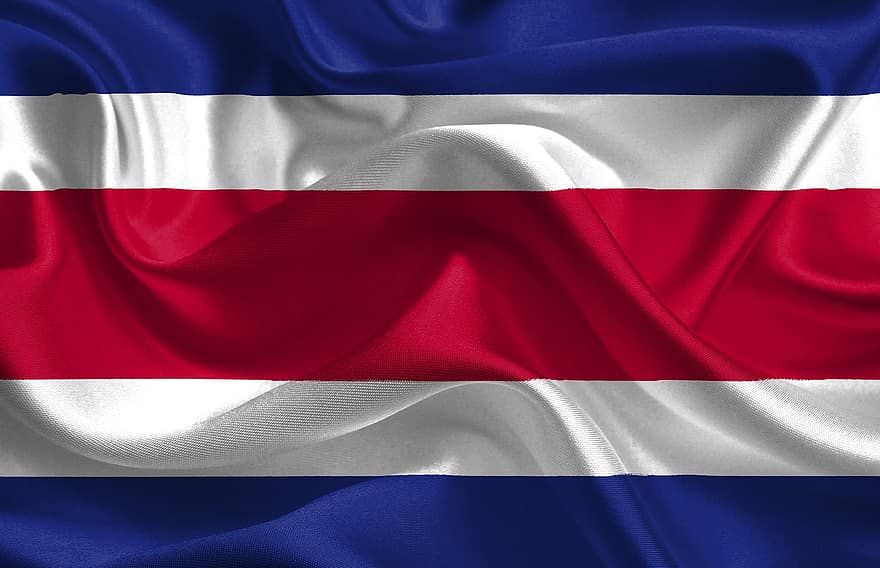 Costa Rica, maa, lippu, amerikkalainen, kansakunta, kansallinen, symboli, Keski-Amerikka, raidat, sininen, valkoinen