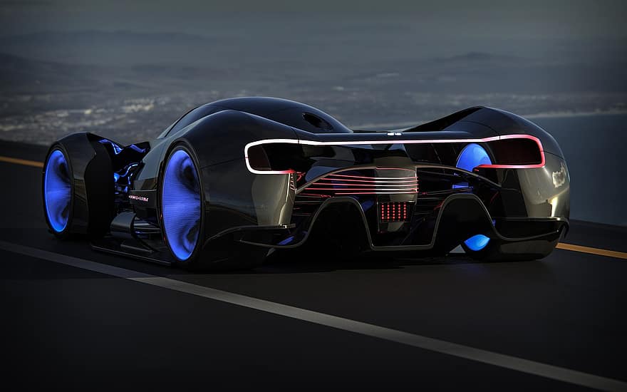 lyxbil, bil, fordon, Futuristisk bildesign, snabb bil, bil-, kör, racerbil, modern bil, svart bil