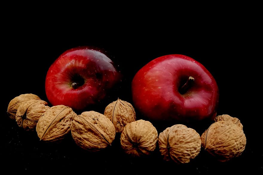 epler, frukt, mat, spise sunt, friskhet, nærbilde, organisk, eple, moden, matbit, gourmet