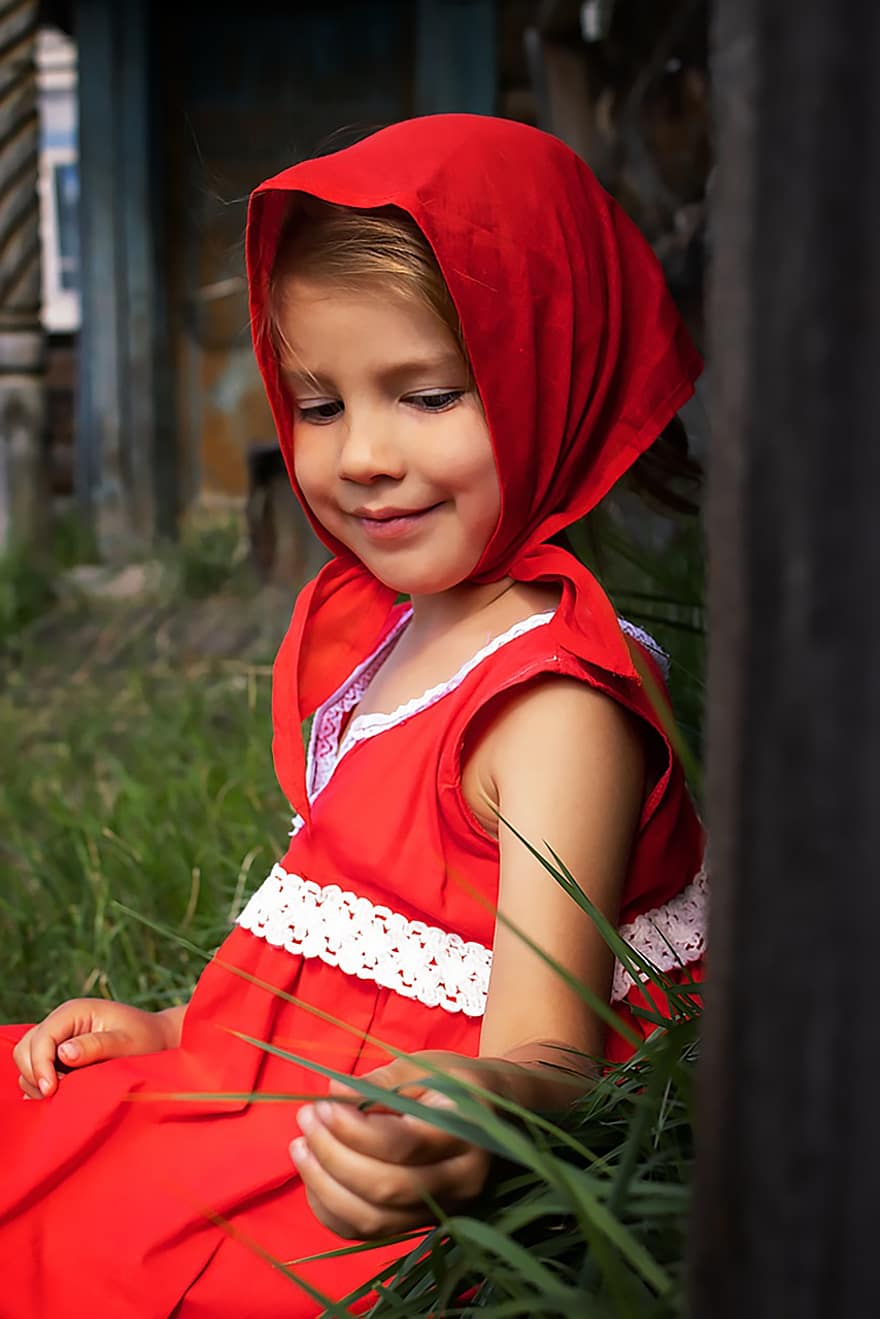 Girl, Little Red Riding Hood, Portrait, Costume, Cosplay, Character, Fairy Tale, Child, Little Girl, Kid, Young