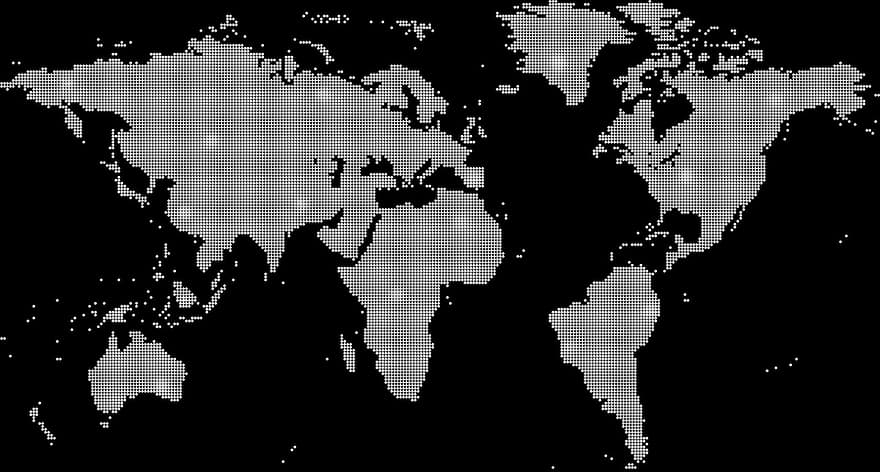 mapa del món, món, mapa, quadrícula, brot, epidèmia, continents, satèl·lit, connexions, virus, malware