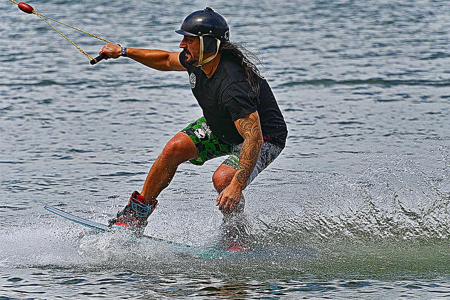 vandsport, Kabel skiløb, vandski, wakeboard, tov reb, bugsering, hobby, vand sjovt, Dam, hoppe, skydere