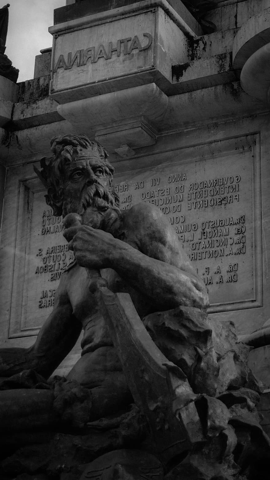 Statue, Sculpture, Art, Brazil, black and white, famous place, architecture, monument, christianity, history, travel